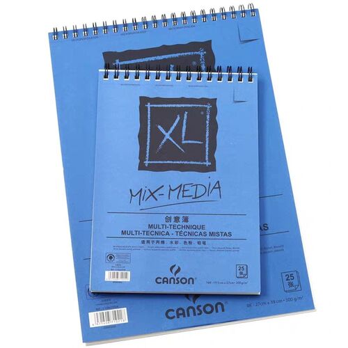 Canson XL Mix-Media Pad 300g/m2 8K 16K 25 Sheets Papers Mult
