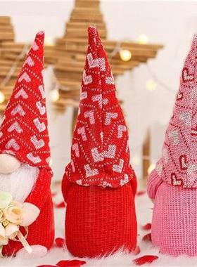 Valentines Day Gnome Flower Heart Scandinavian Tomte Elf