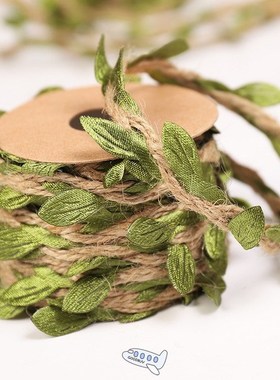 2M 5M Simulation Green Leaves Weaving Hemp Rope DIY Wedding