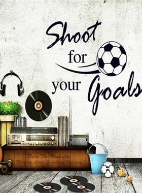 Football Wall Stickers Shoot for Your Goals Quotes for Kids