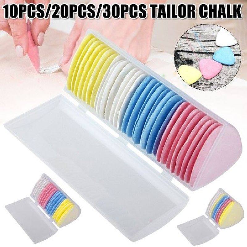 10/20 pcs Colorful Erasable Fabric Tailors Chalk Patchwork - 实物图