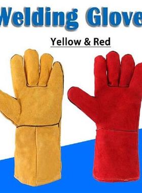 Tig Mig Leather Welding Gloves Heat Resistant Welder
