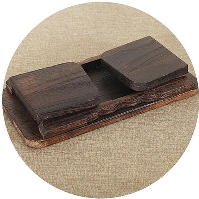 Folding Legs Portable Meditation Kneeling Bench Solid Wood E