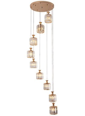 Modern Luxury Staircase Lamp Villa Hall Chandelier Modern Cr