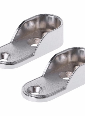 2pcs Wardrobe Clothes Tube Support Closet Rod Pole End Brack