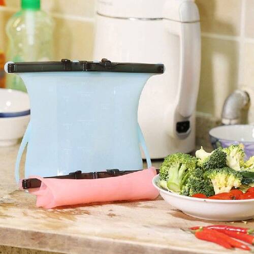 new  Reusable Storage Bags Leakproof Freezer Bag Reusable