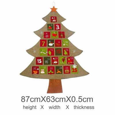 FENGRISE Christmas Advent Calendar Hanging Felt Xmas Countdo