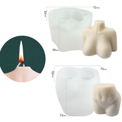 3D Hip Candle Mold Chubby Ass Torso Candle Silicone Molds Bu