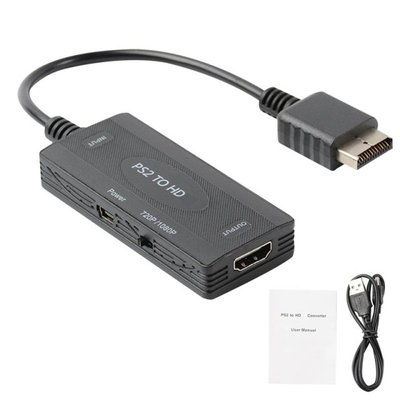 Plug Play PS2 to HDMI-Compatible Adapter Converter for Conso