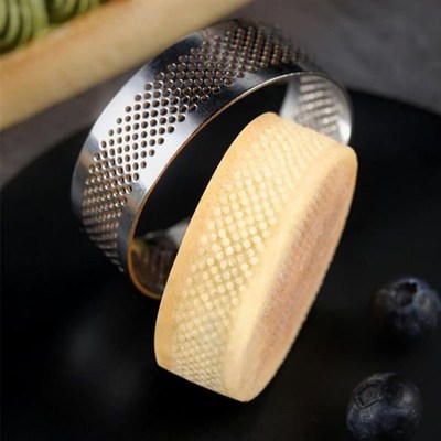 1PCS Mousse Quiche Cake Ring Stainless Steel Perforated Mold