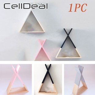 Sriangle Storage Kids Baby Wooden Storage Book Shelf Home Ro