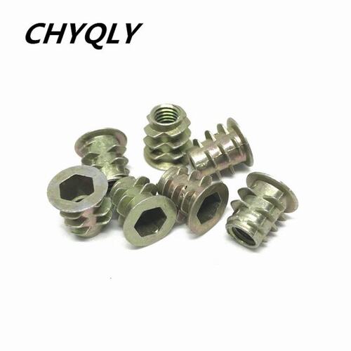 M4 M5 M6 M8 Zinc Alloy Thread For Wood Insert Nut Flanged He