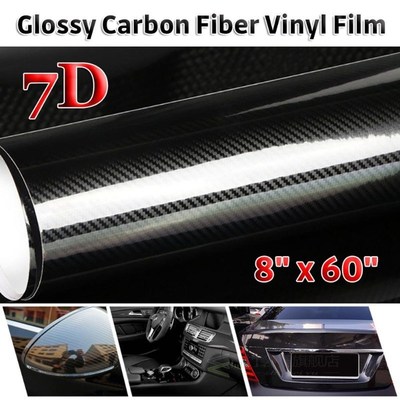 Carbon Fiber Car Sticker 50CMX152CM 6/7D Glossy Vinyl Film
