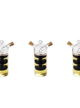 3X 2-In-1 Double Layer Bottle Sauce Oil Vinegar Glass