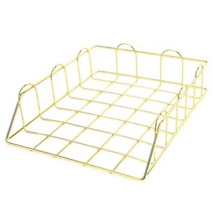 Metal Desk Tray Paper Sorter Desktop Holder for File Mails L