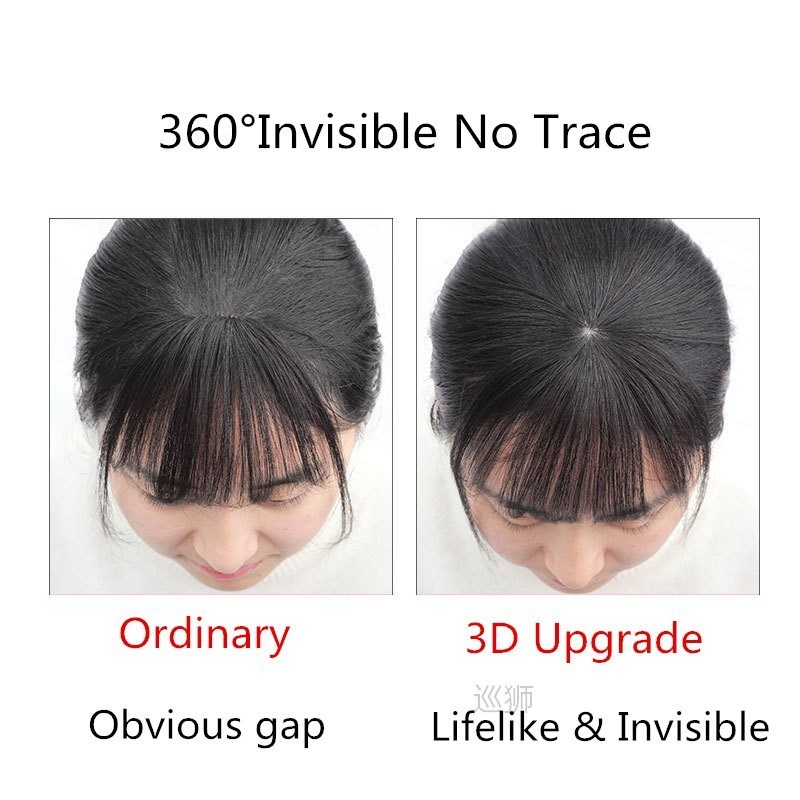 Neat Bangs Clip In Hair Extensions Remy Human Hair Bangs Top