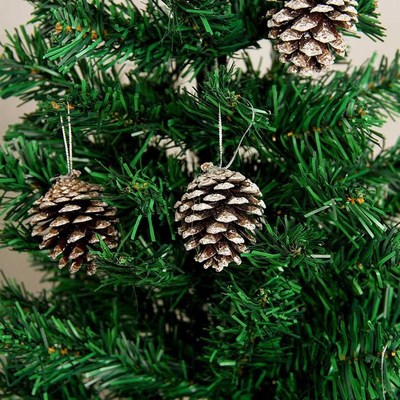 New 6Pcs Christmas Pine Cones Baubles Xmas Tree Decorations