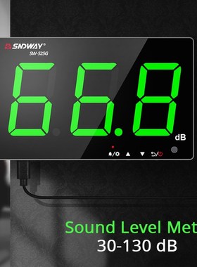 Digital Sound Level Meter SW-525G 30~130db LCD Indicator Ind