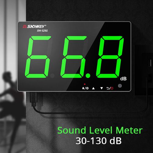 Digital Sound Level Meter SW-525G 30~130db LCD Indicator Ind