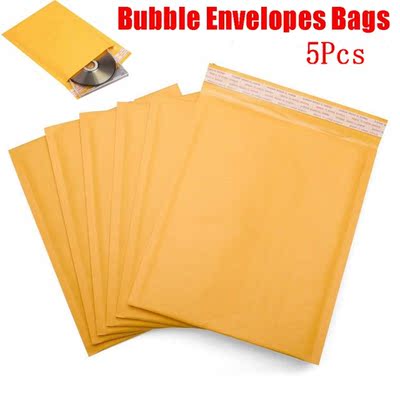 5Pcs Kraft Paper Bubble Bags Padded Envelopes Mailers Shippi