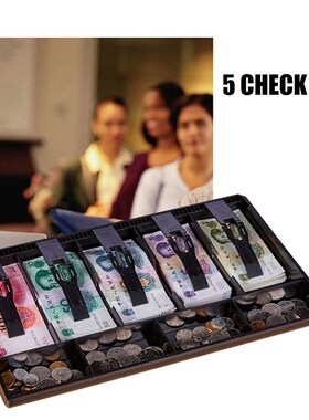 Store Cash Drawer 5 Grids 4 Coins Cashier Storage Box Cash D