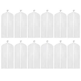 12pcs Clothing Store Translucent PEVA Universal Garment Bag