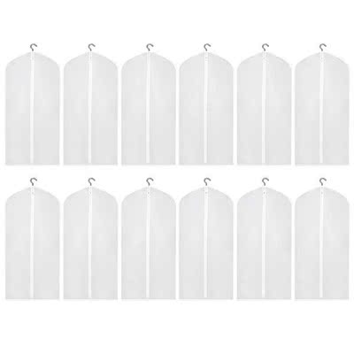 12pcs Clothing Store Translucent PEVA Universal Garment Bag