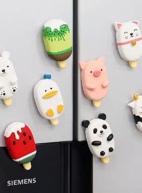 3D Cute Cartoon Fridge Magnet Popsicle Shape Refrigerator
