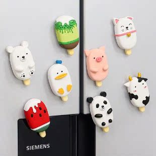 3D Cute Cartoon Fridge Magnet Popsicle Shape Refrigerator