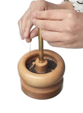 Manual Wood Bead Spinner Wooden Crafts Quickly Durable