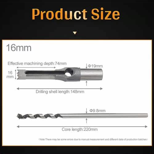 Drill Bits Woodworking Bits 1 Pcs  16mm Alloy Steel Square H