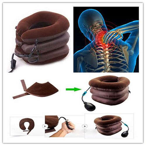 Air Inflatable Pillow Cervical Neck Head Pain Traction Suppo