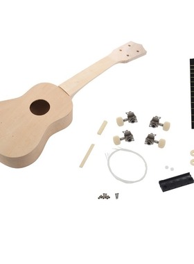 21inch DIY Wooden Ukulele Soprano Hawaiian Guitar Uke Kit