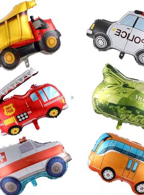 1pc Vehicle series Foil Balloon Happy Birthday kids