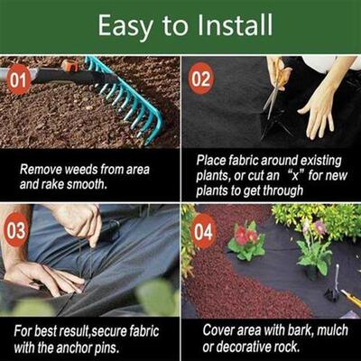 Weed Membrane,2Mx5M Weed Control Fabric,Ground Cover Membran