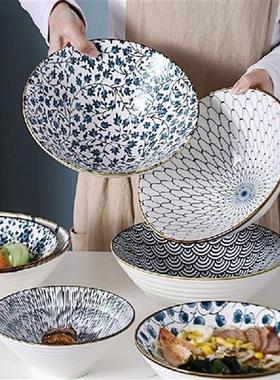 Japanese Style Hat Bowl Ceramic Noodle Bowl Ajisen Ramen