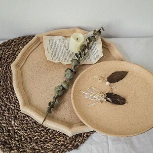 Wooden wood color Storage Tray Retro decorative trays