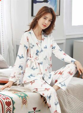 3 PCs/Set Printed Maternity Nursing Sleepwear Breastfeeding