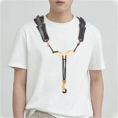 Saxophone Shoulder Neck Strap Adjustable Sax Black Double