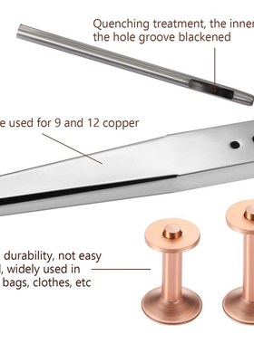 Red Copper Rivet and Burr with Burr Setter Copper Rivet Fast