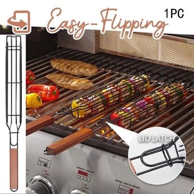 Stainless Steel Grill Roaster Basket Outdoor Picnic BBQ