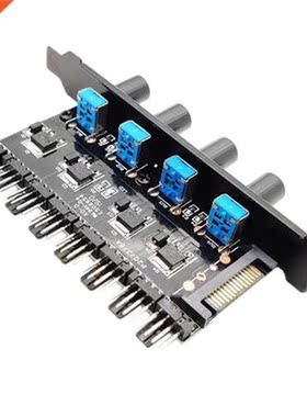 Computer Case Fan 3Pin/4Pin Speed Controller Hub Eight-Way S