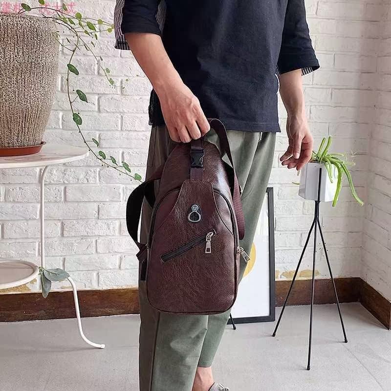 Men's Casual Shoulder Cross Ba Business waist pocket