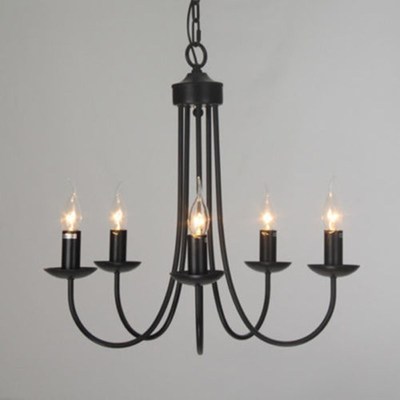 Black curved simple chandelier light LED hanging lamp nimali