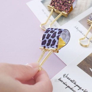 TUTU 4PCS/pack 25mm Ribbon Paper Clips Cute Leopard grain Me