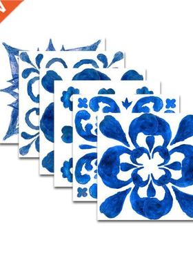 12pcs Blue and White Porcelain Self Adhesive PVC Ceramic Til