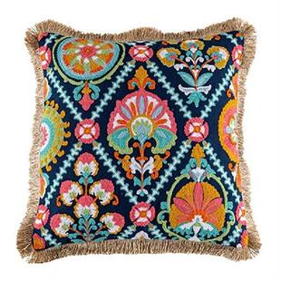 N7MD Vintage Bohemian Style Tufted Lumbar Pillow for Case