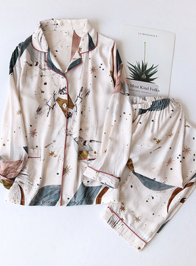 Two-piece Set Women Home Clothes for Spring and Autumn Long-