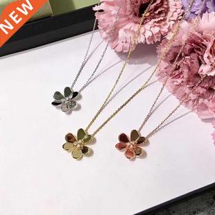 Brand Pure 925 Sterling Silver Jewelry For Women 3 Leaf Flow