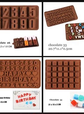 Silicone Chocolate Mold letter Shapes baking Tools Combinati